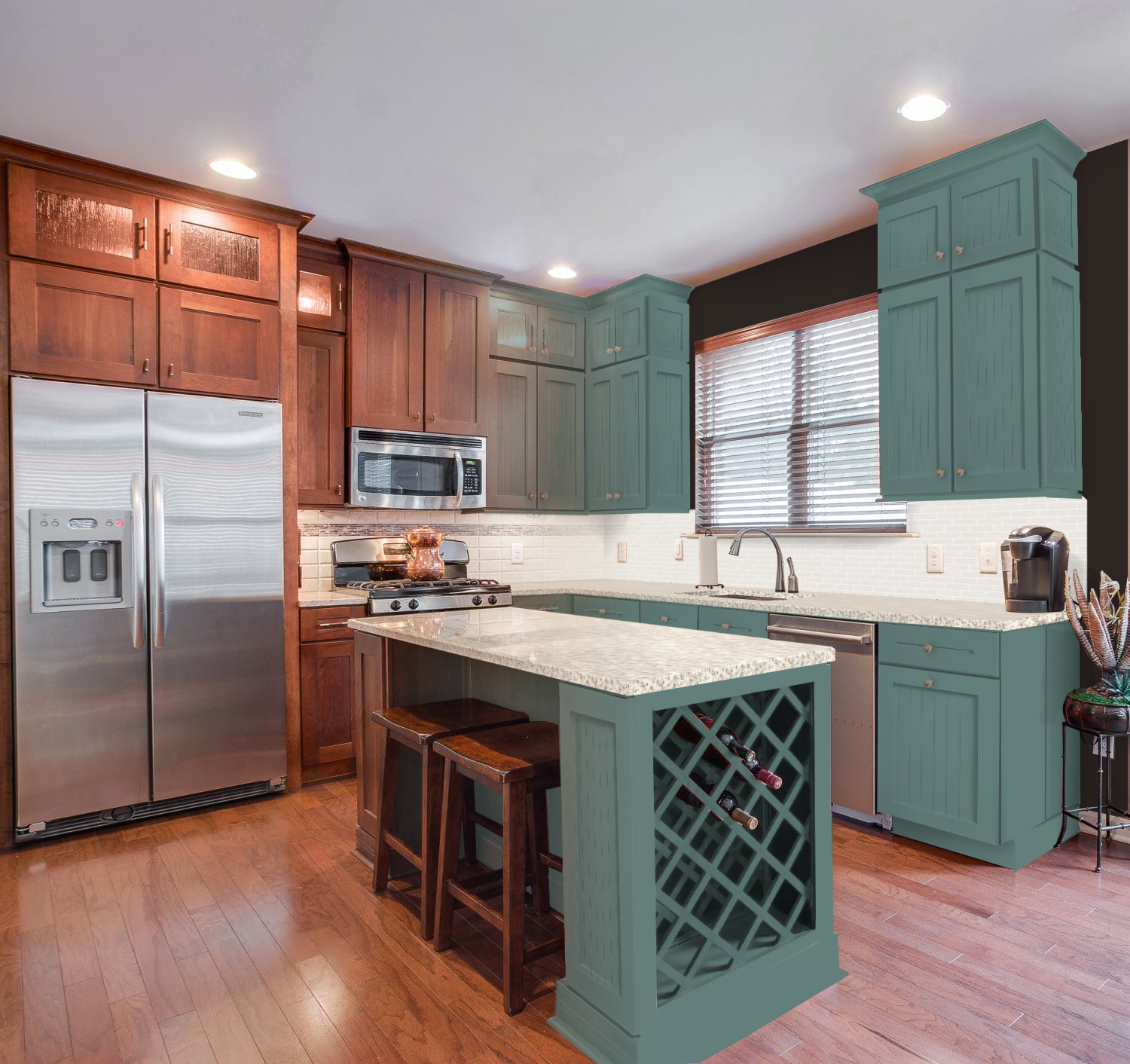 Kitchen Counter And Cabinet Finish Combinations - Royal Palm Closet
